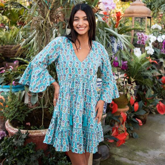 NWOT The Fox and the Mermaid Manah Dress: Sky Blue Sz M - Picture 2 of 6